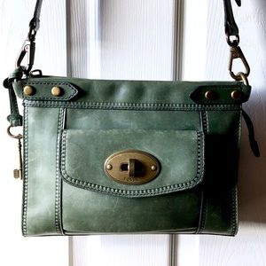 FOSSIL Vintage Revival Hunter Green Cross-body